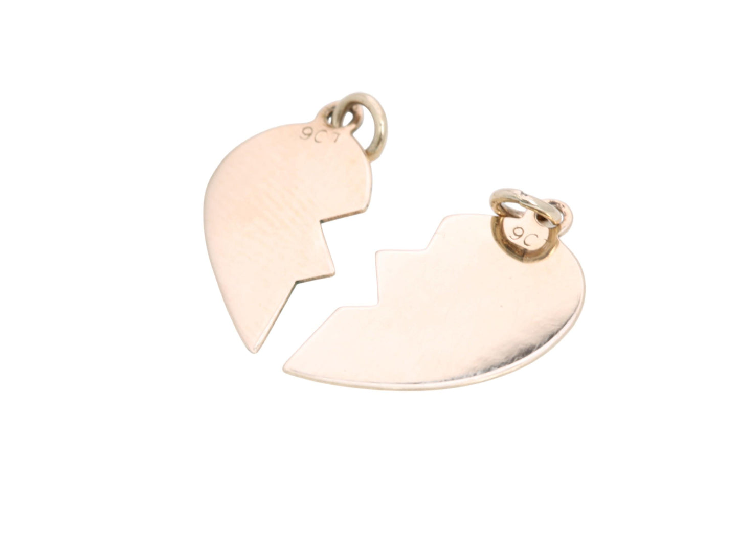 Vintage 9ct Gold Heart 'I LOVE YOU' Pendant