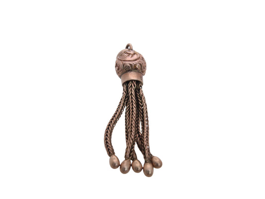 Antique 9ct Gold Rose Gold Tassel Pendant