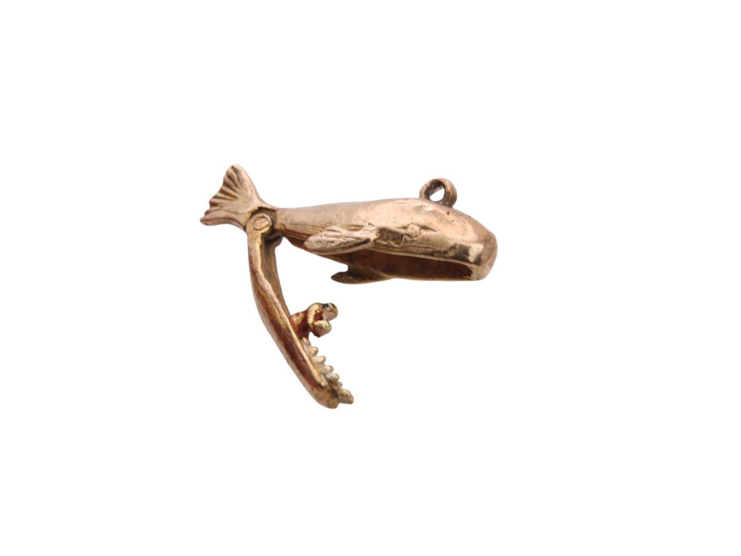 Vintage 9ct Gold Opening Jonah & The Whale Charm Pendant