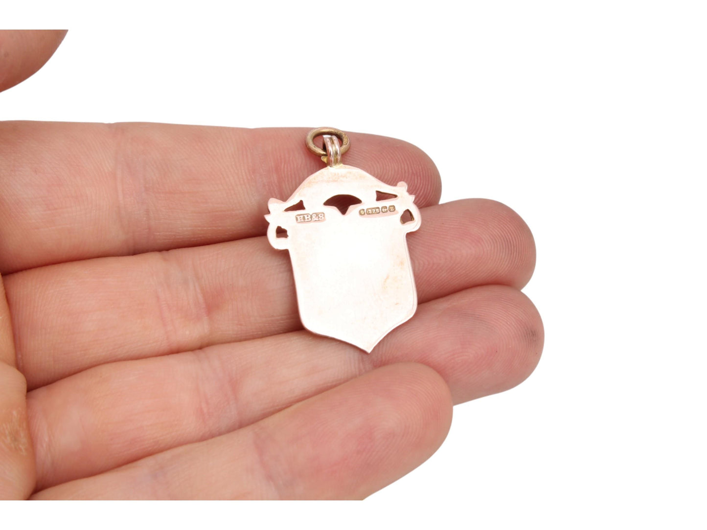 Antique 9ct Gold Shield Pendant, 1924