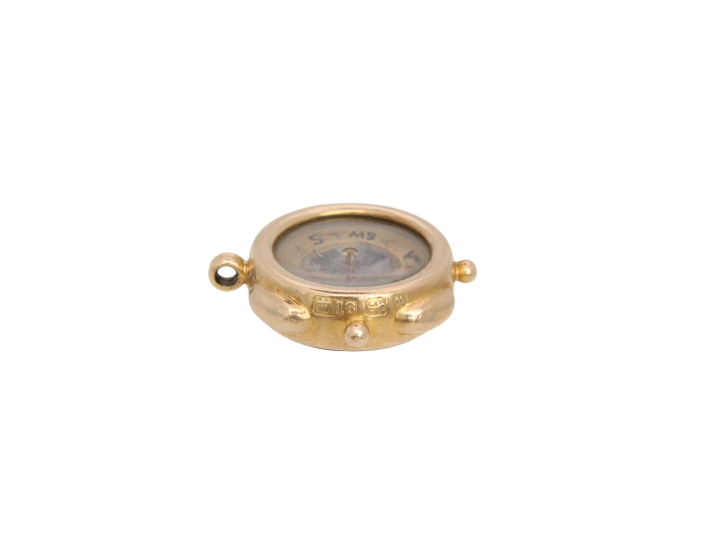 Antique 18ct Gold Compass Pendant, 1898