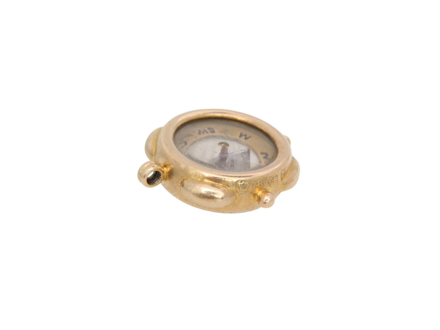 Antique 18ct Gold Compass Pendant, 1898