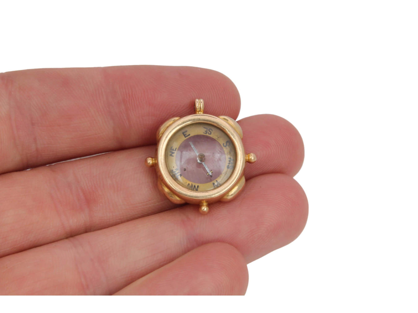 Antique 18ct Gold Compass Pendant, 1898