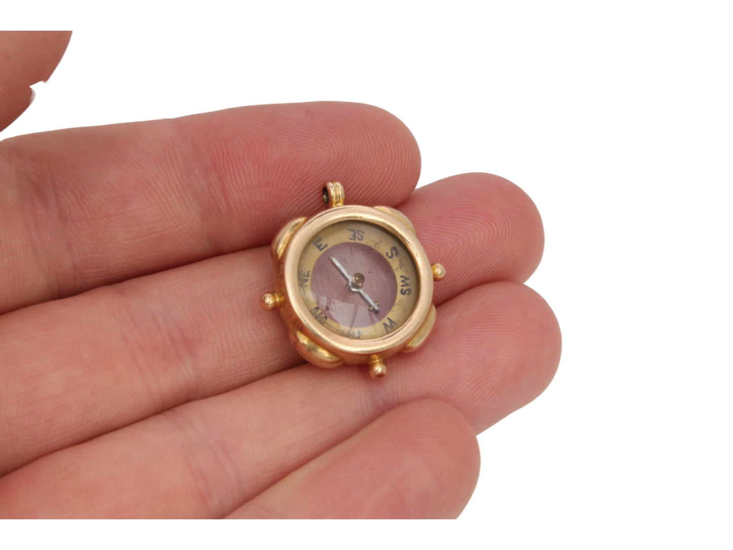 Antique 18ct Gold Compass Pendant, 1898