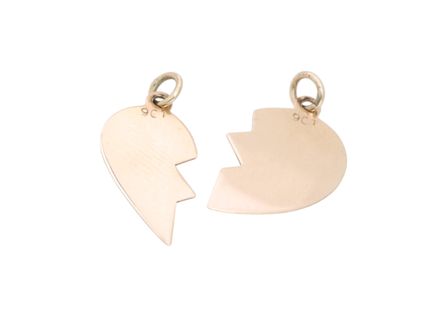 Vintage 9ct Gold Heart 'I LOVE YOU' Pendant