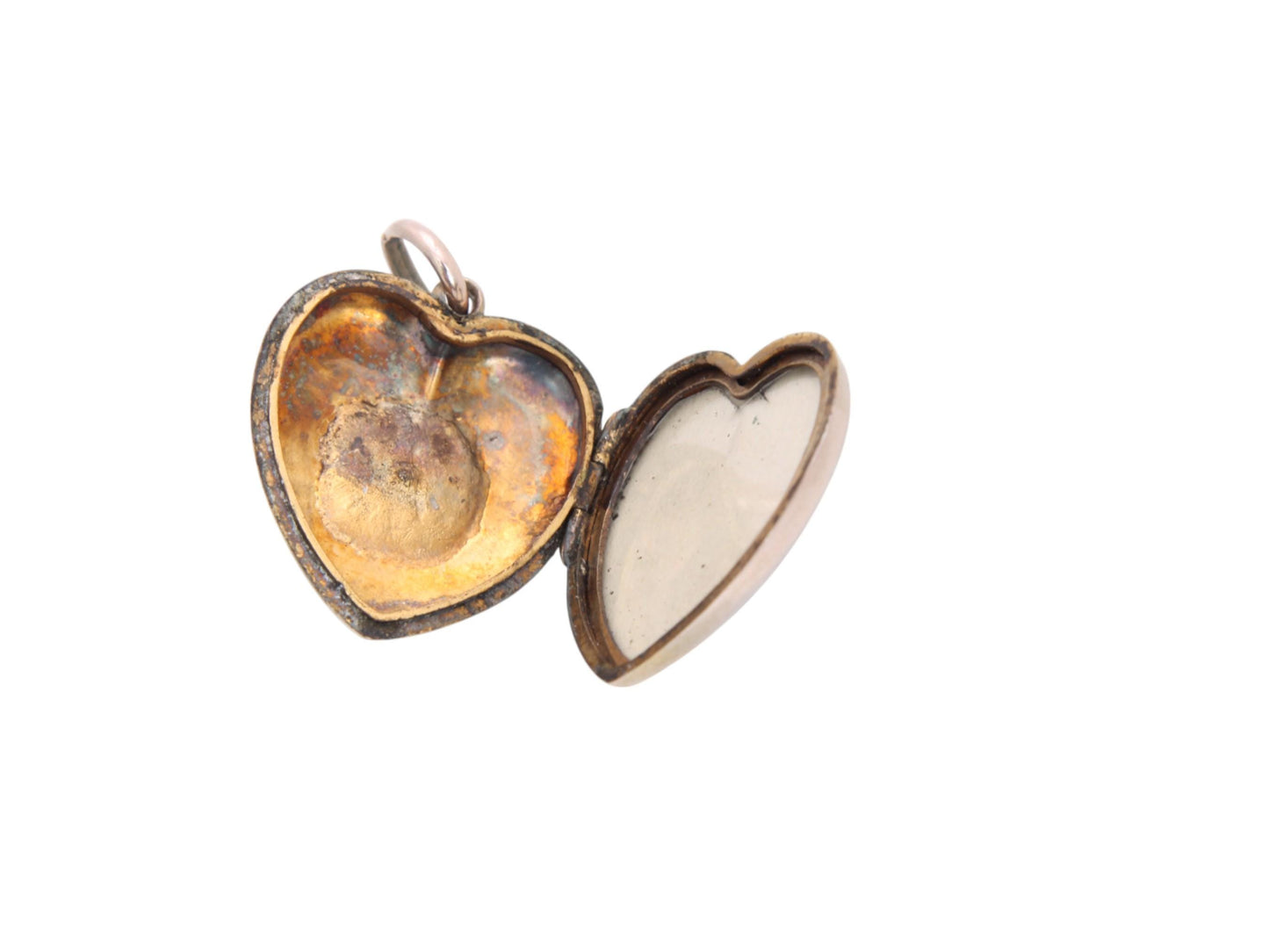 Antique 9ct Gold Heart Diamond Locket