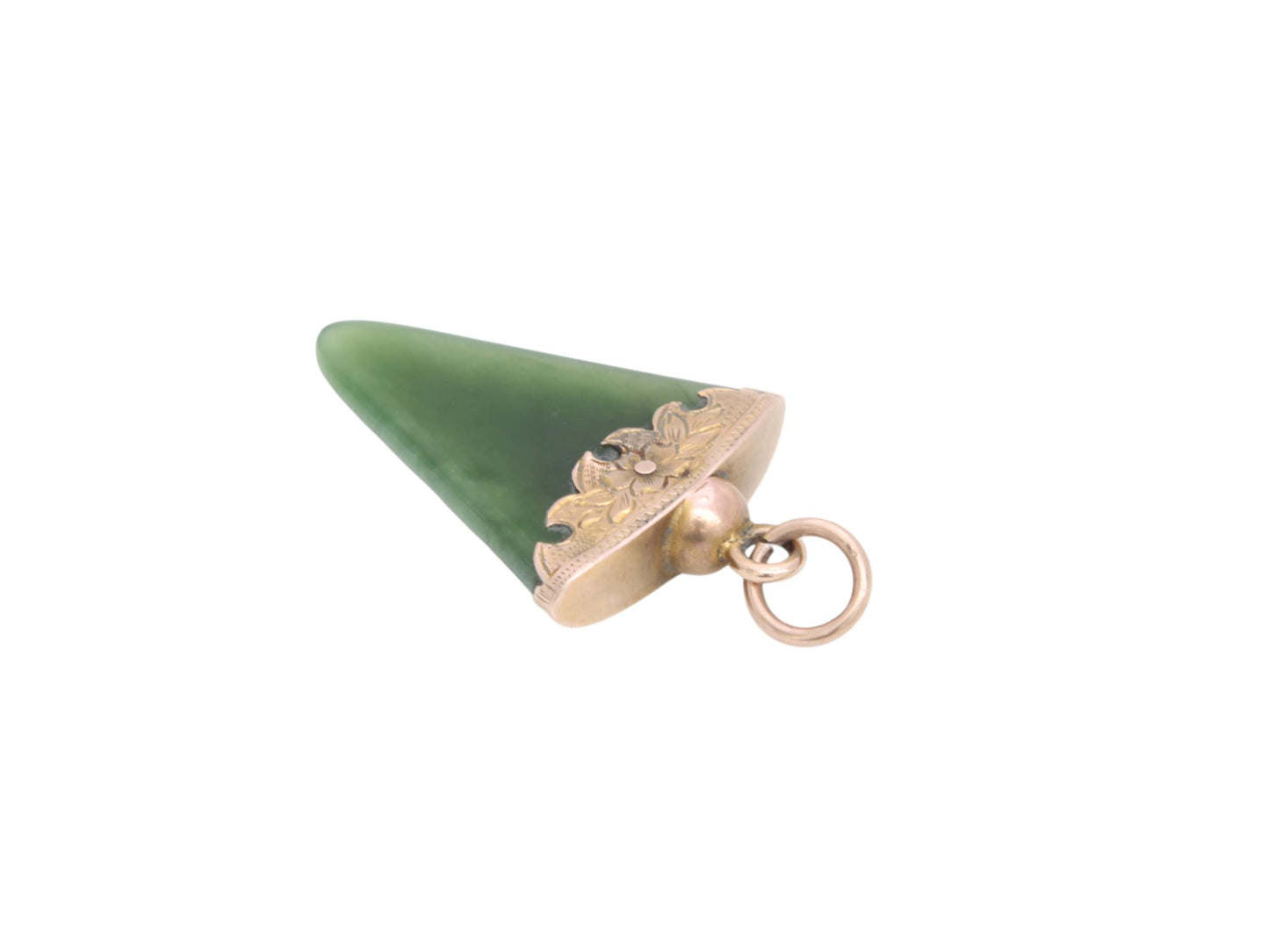 Antique 9ct Gold New Zealand Nephrite Pendant