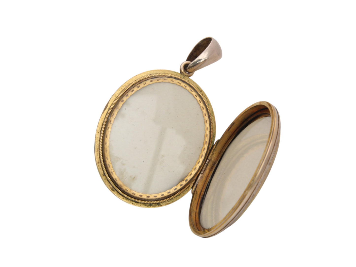 Antique 9ct Gold Blue Enamel Star Pearl Locket