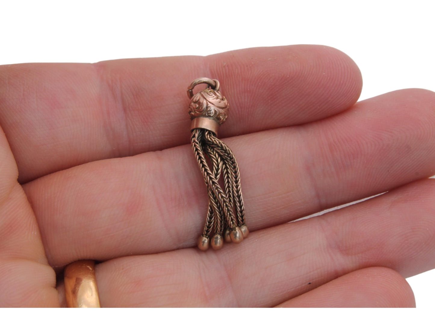 Antique 9ct Gold Rose Gold Tassel Pendant