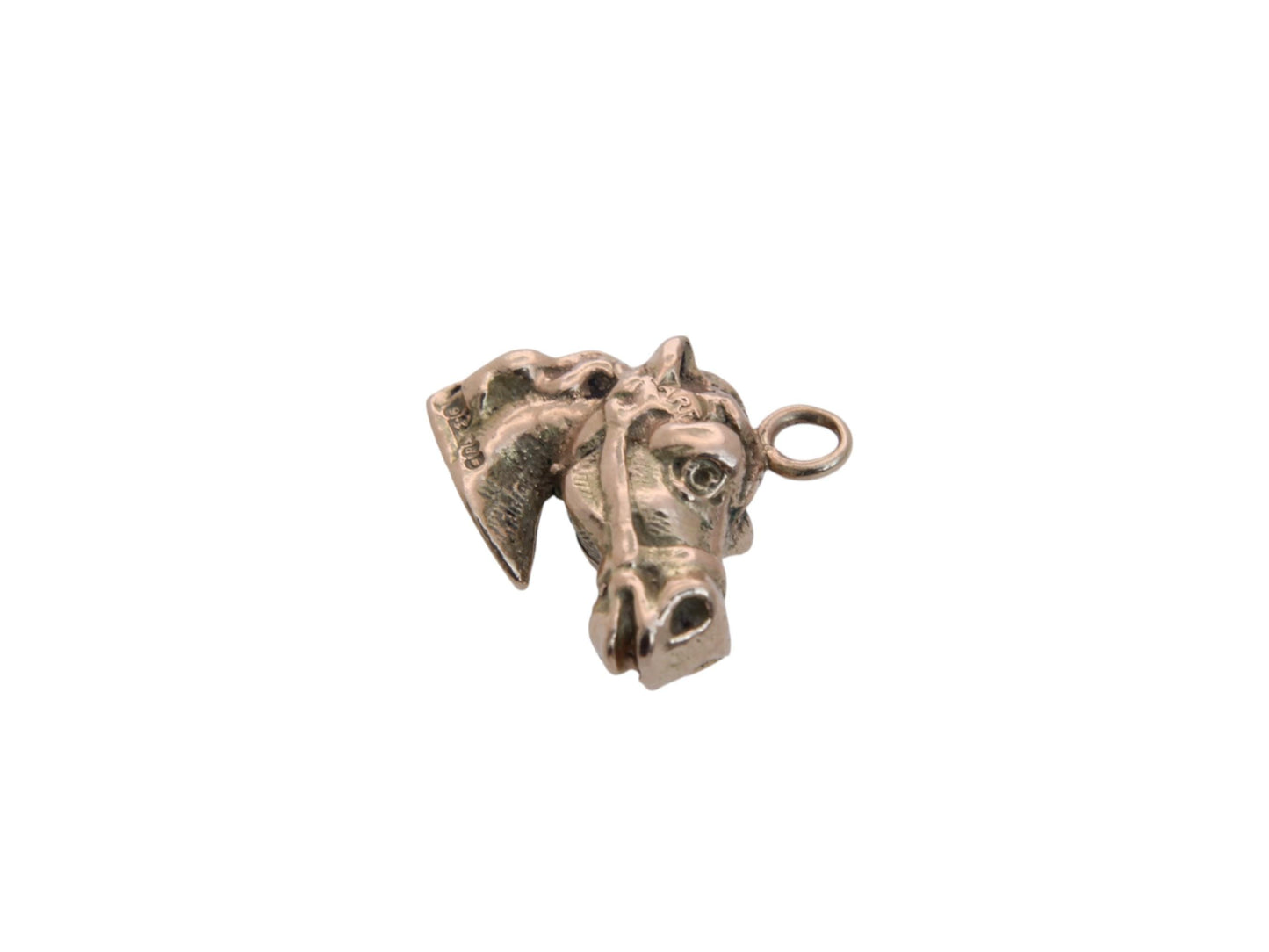 Vintage 9ct Gold Horse Head Charm Pendant