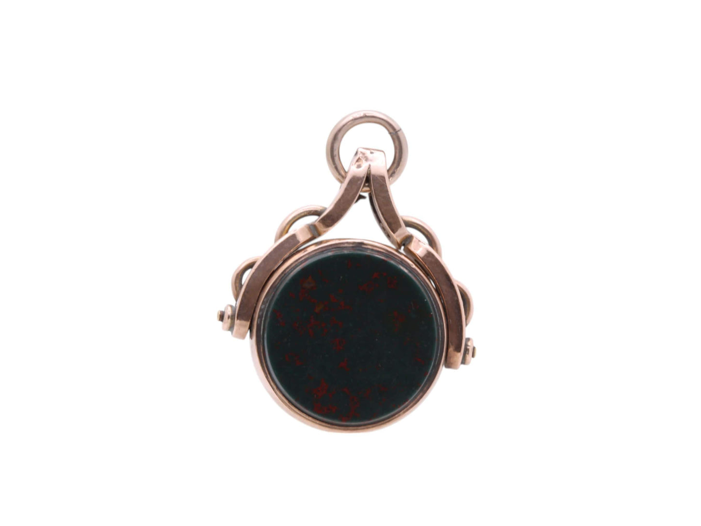 Antique 10ct Rose Gold Compass Spinner Pendant