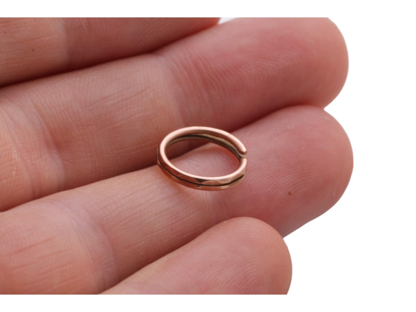 Antique Victorian 9ct Gold Faceted Split Ring