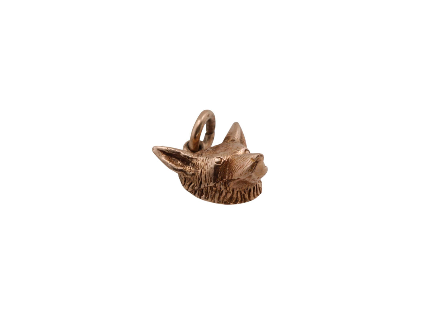 Vintage 9ct Gold Fox Head Charm Pendant