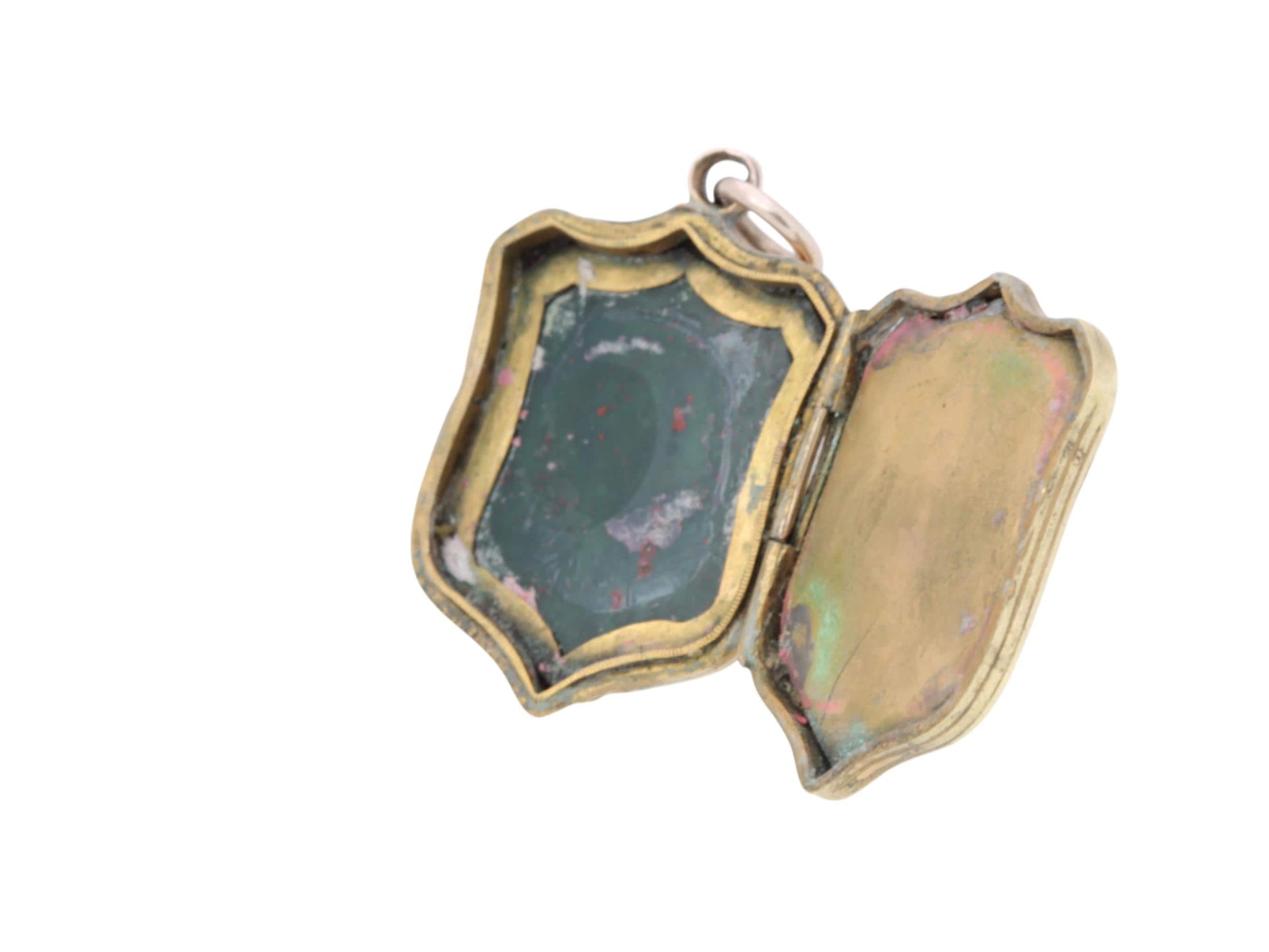 Antique-9ct-Gold-Masonic-Bloodstone-Shield-Locket