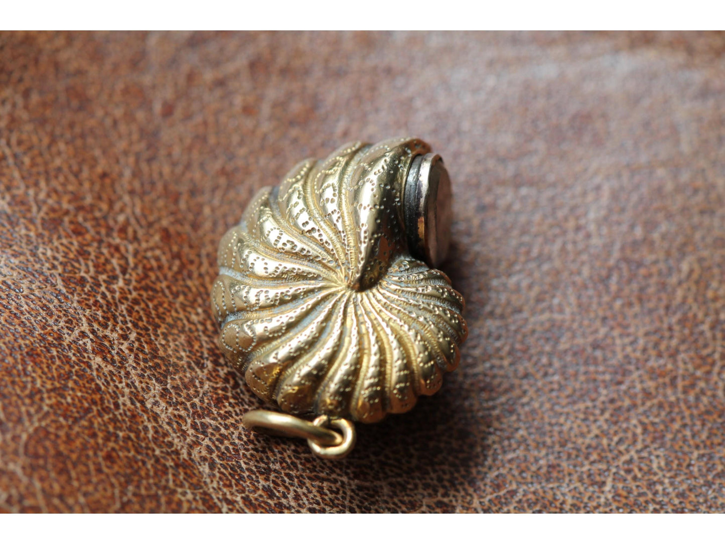 Antique 15ct Gold Shell Pendant Locket