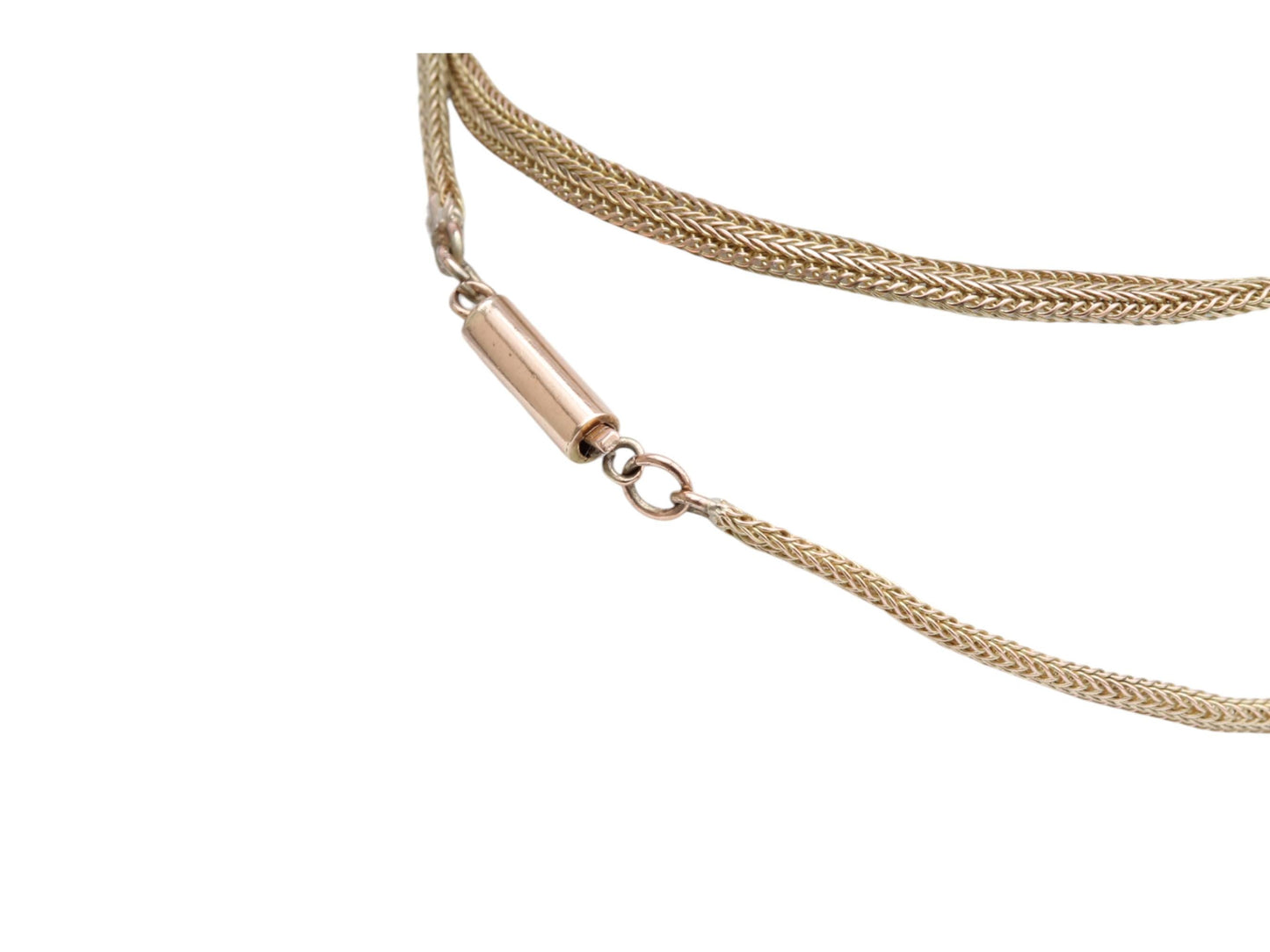 Antique 9ct Yellow Gold Foxtail Link Necklace, 16.5"