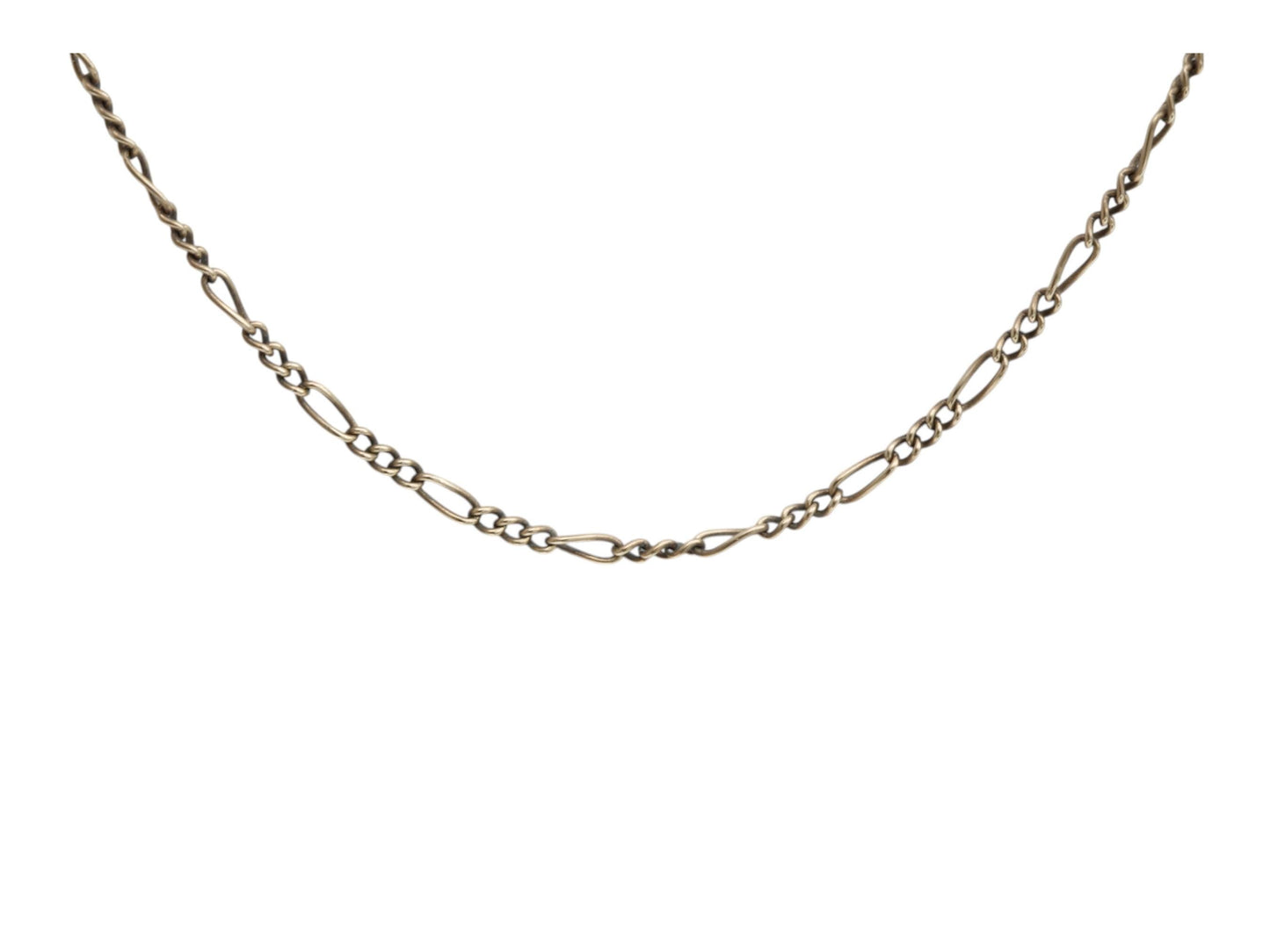Vintage 9ct Gold Figaro Link Necklace, 18.75"