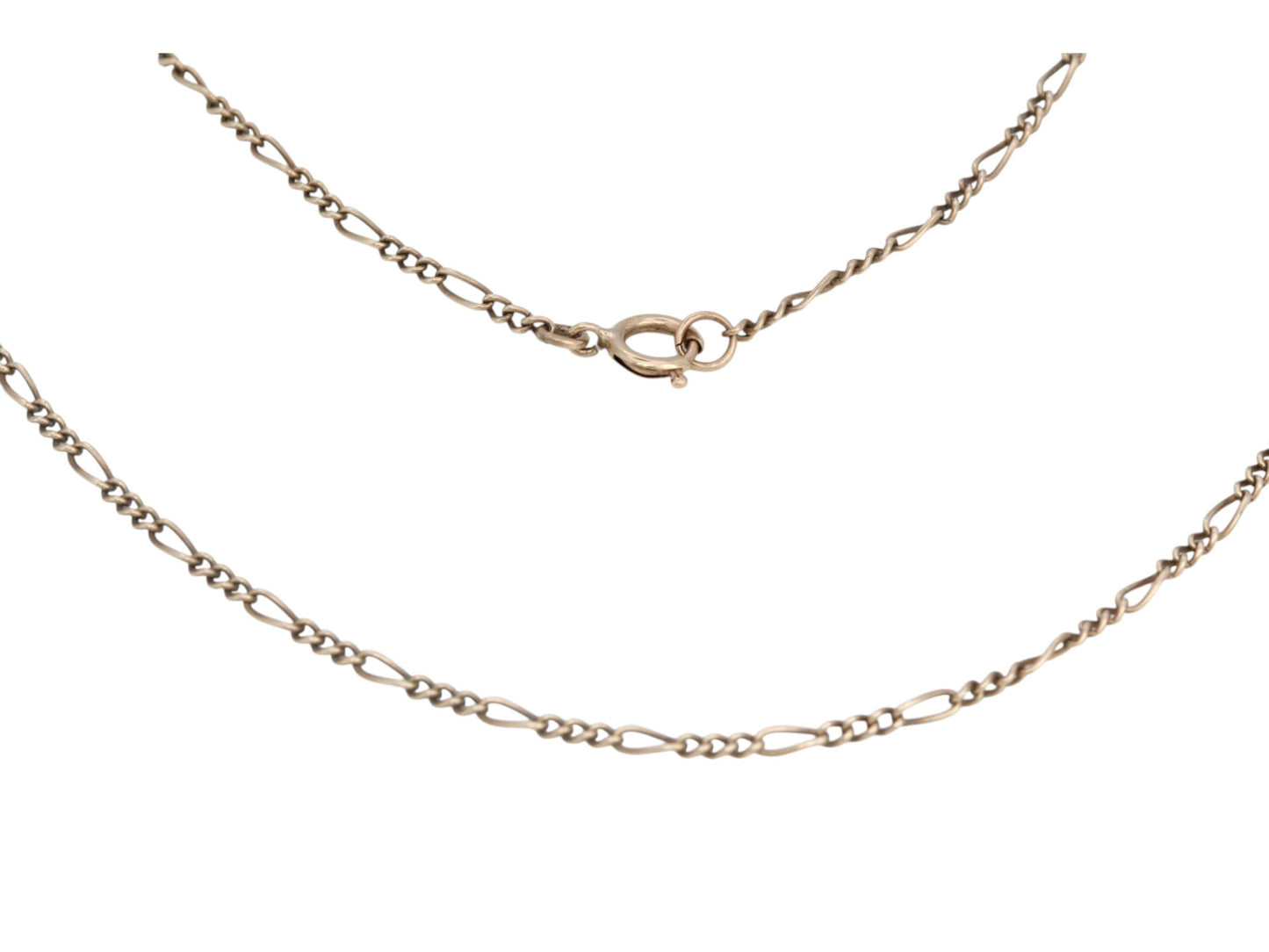 Vintage 9ct Gold Figaro Link Necklace, 18.75"