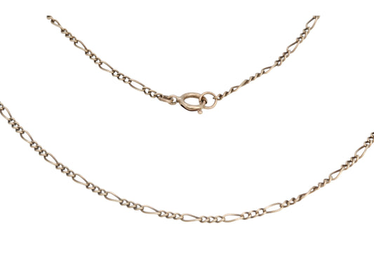 Vintage 9ct Gold Figaro Link Necklace, 18.75"