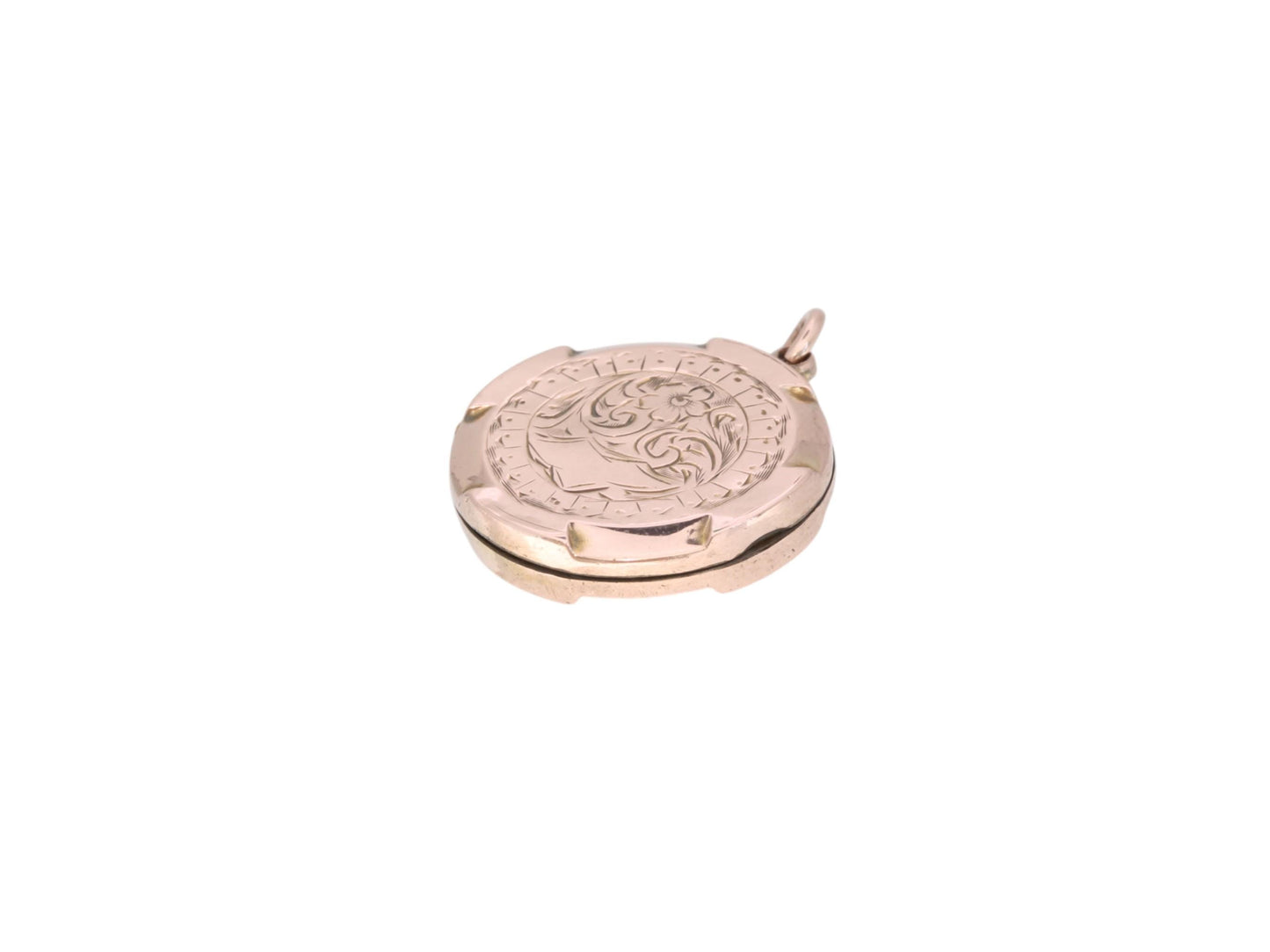 Antique 9ct Gold Forget Me Not Ivy Locket