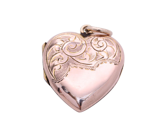 Antique 9ct Rose Gold Heart Locket