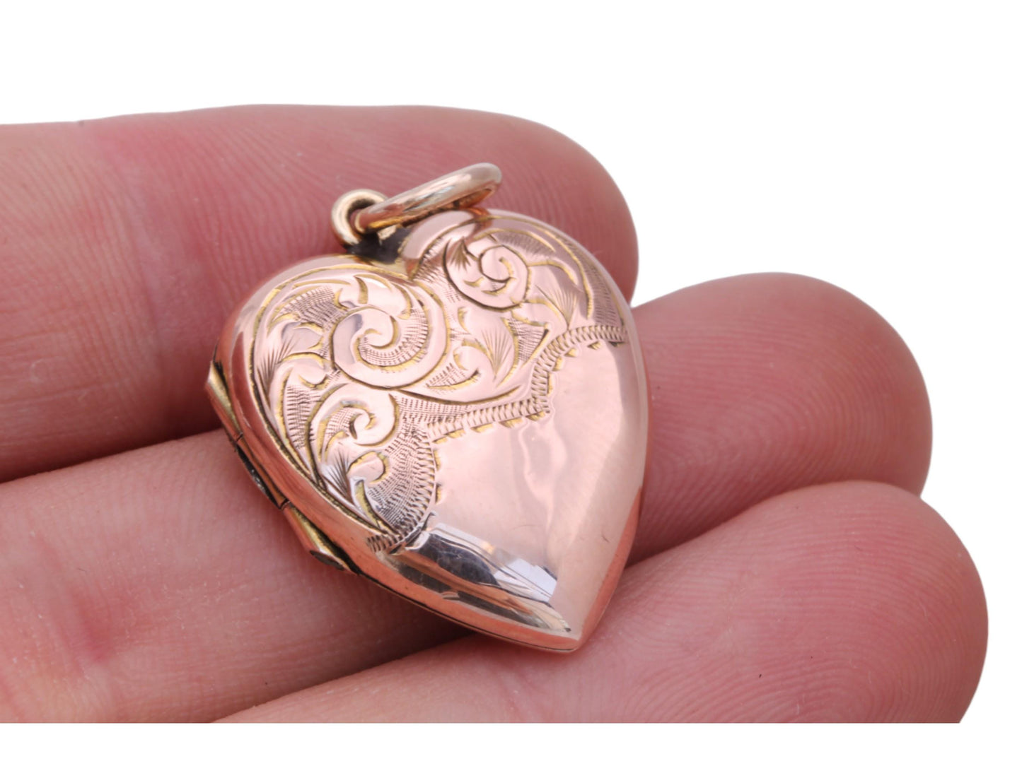 Antique 9ct Rose Gold Heart Locket
