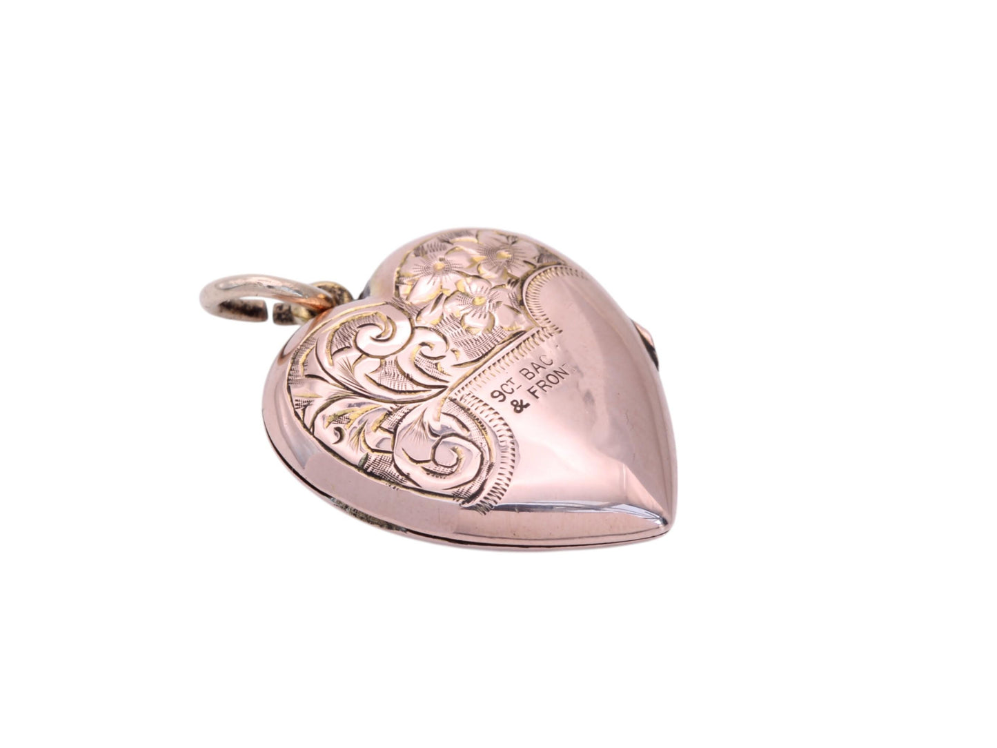 Antique 9ct Rose Gold Heart Locket