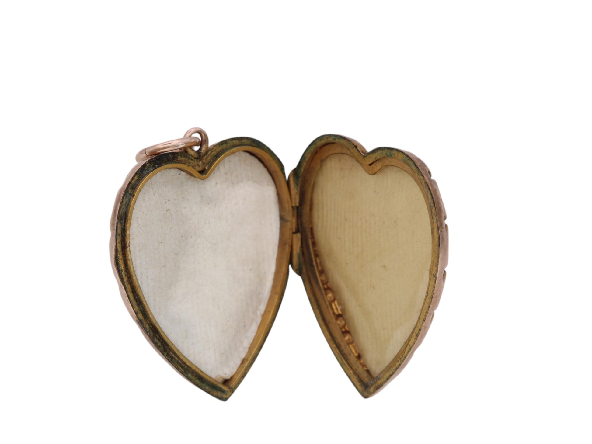 Antique-9ct-Gold-Heart-Bouquet-Of-Flowers-Locket