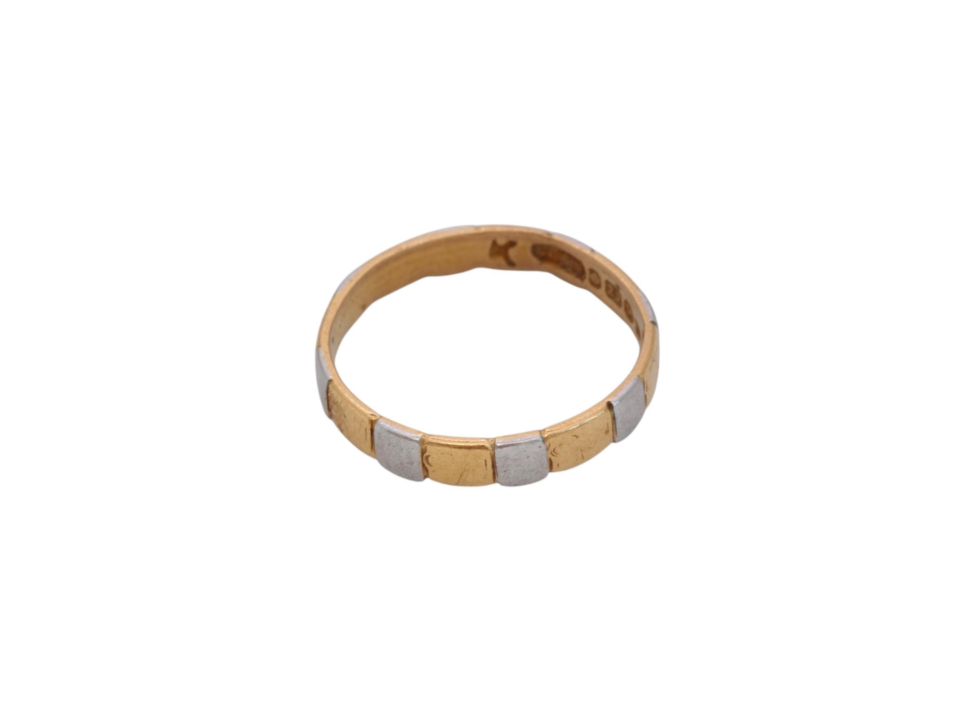 Vintage-22ct-Gold-&-Platinum-Ring