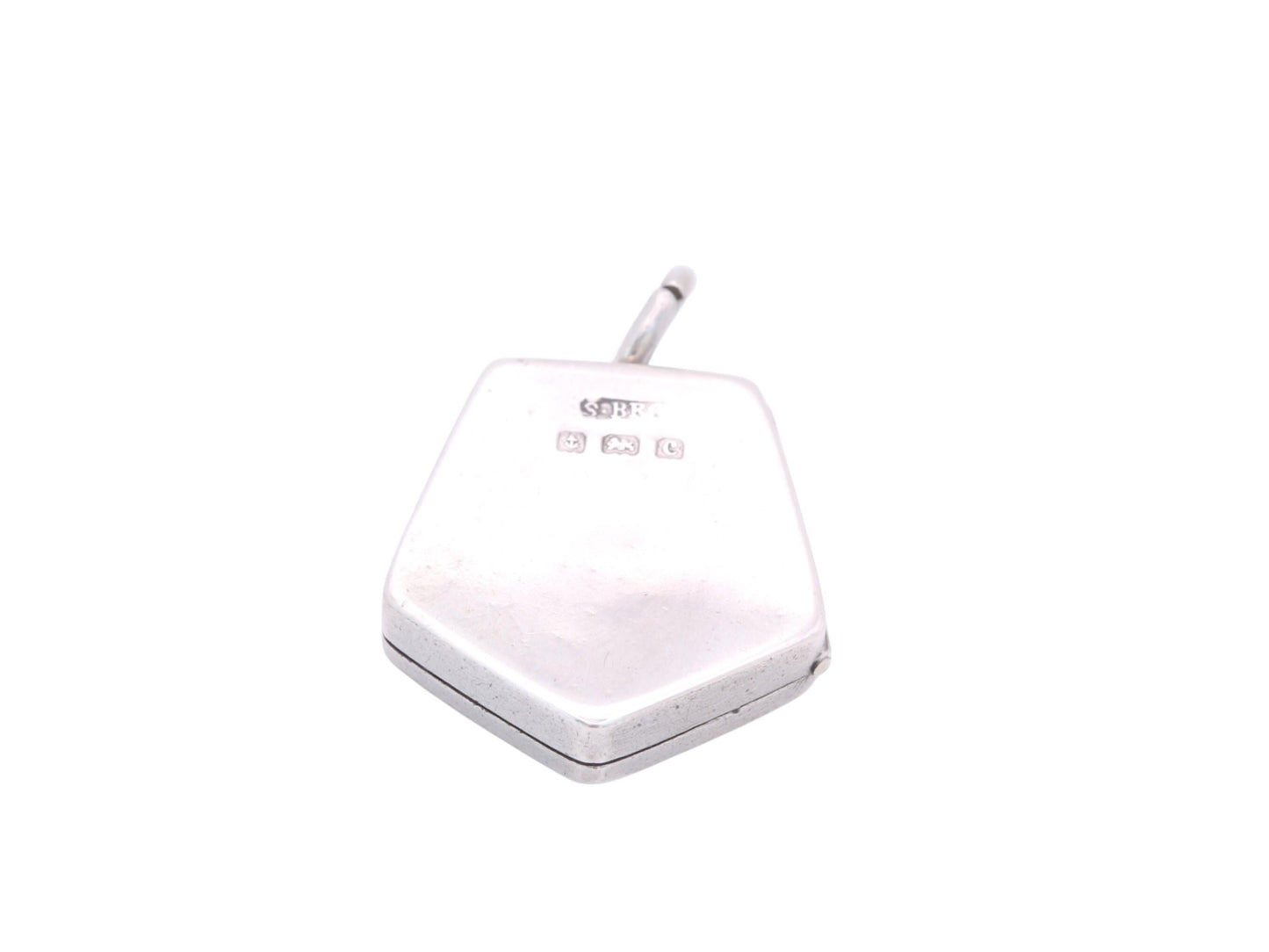 Antique Sterling Silver Locket With A Swallow In Reeds