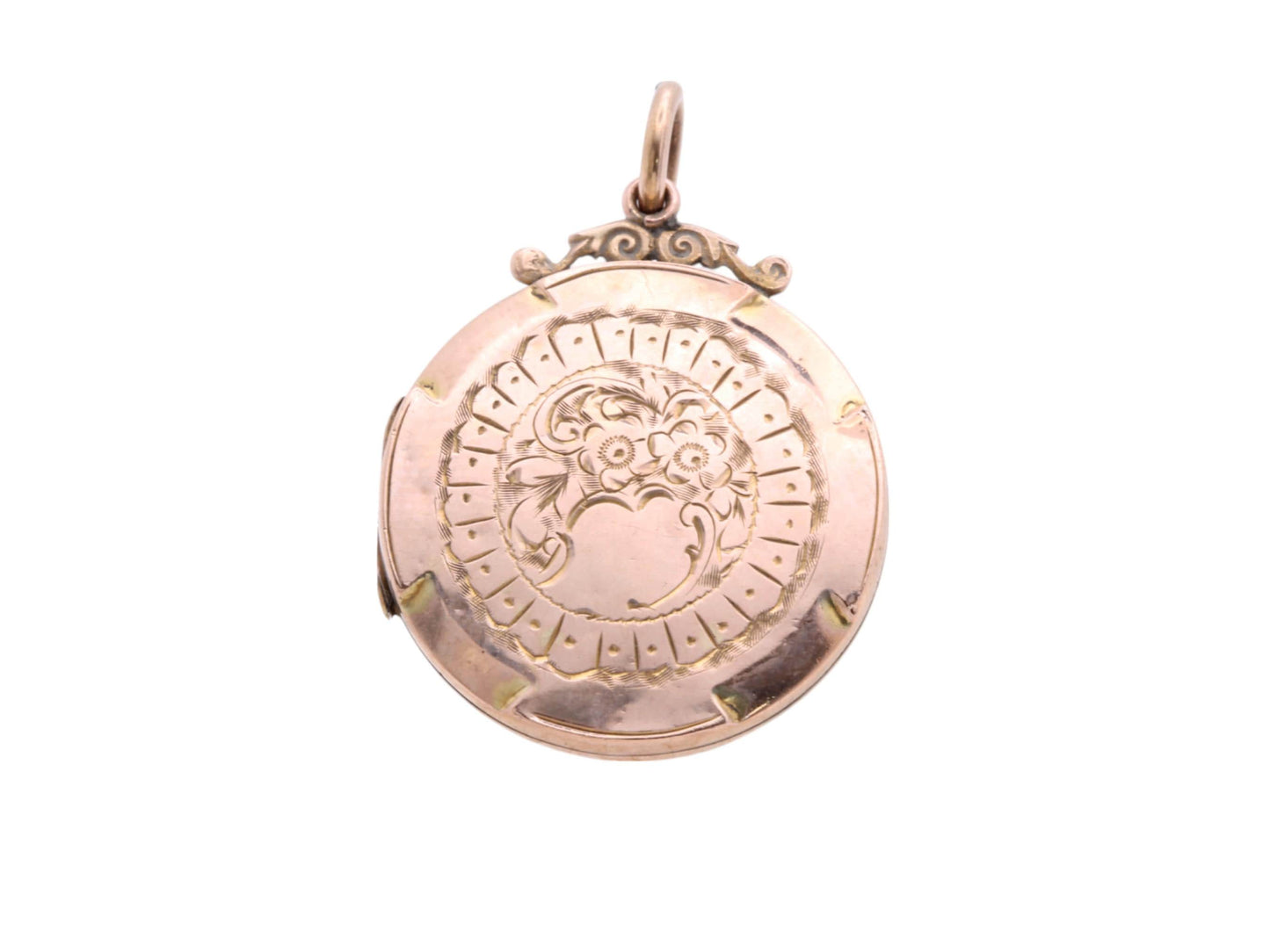 Antique 9ct Gold Forget Me Not Ivy Locket
