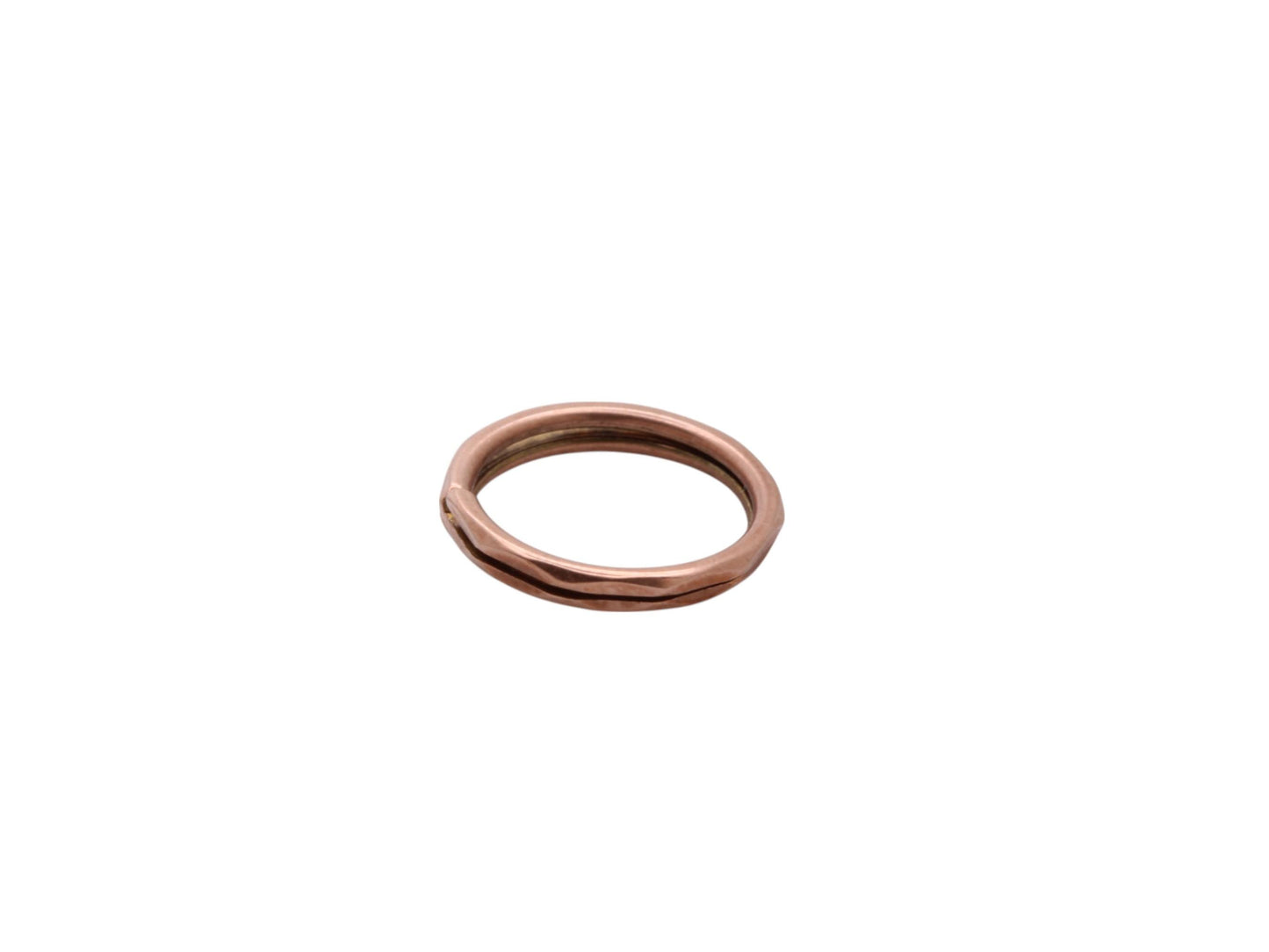 Antique Victorian 9ct Gold Faceted Split Ring