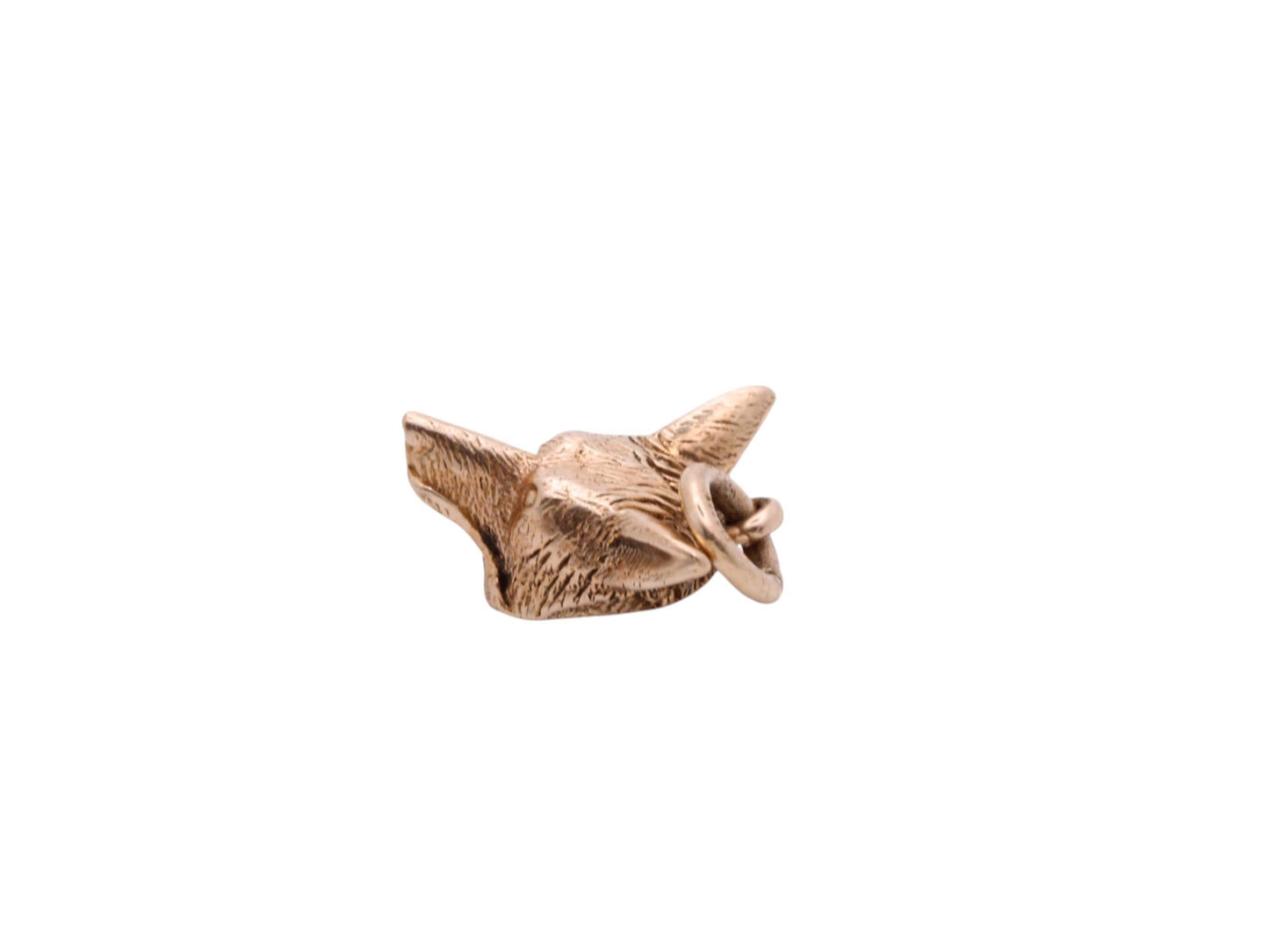 Vintage 9ct Gold Fox Head Charm Pendant