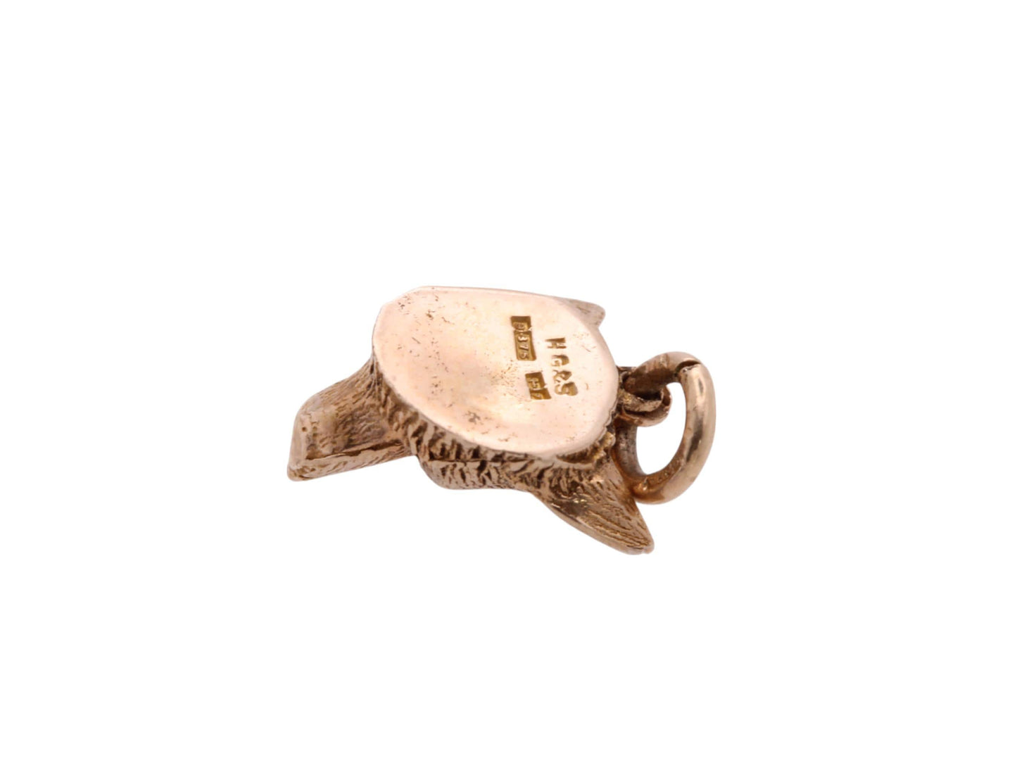 Vintage 9ct Gold Fox Head Charm Pendant