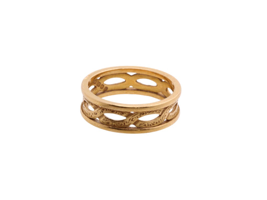 Vintage 22ct Gold Entwined Wedding Band Ring