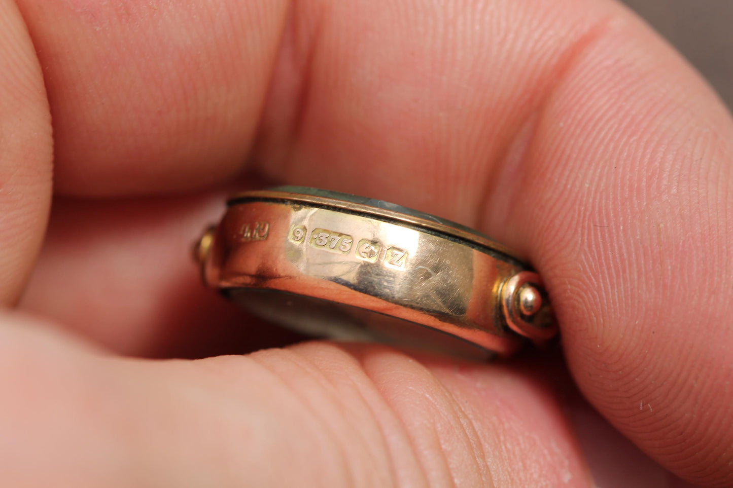 Antique 9ct Rose Gold Compass Pendant, 1924