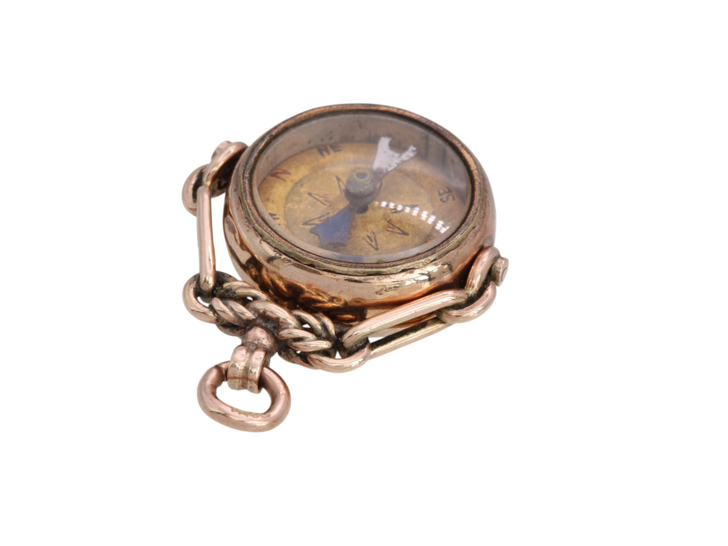 Antique 9ct Gold Carnelian Compass Pendant, 1891