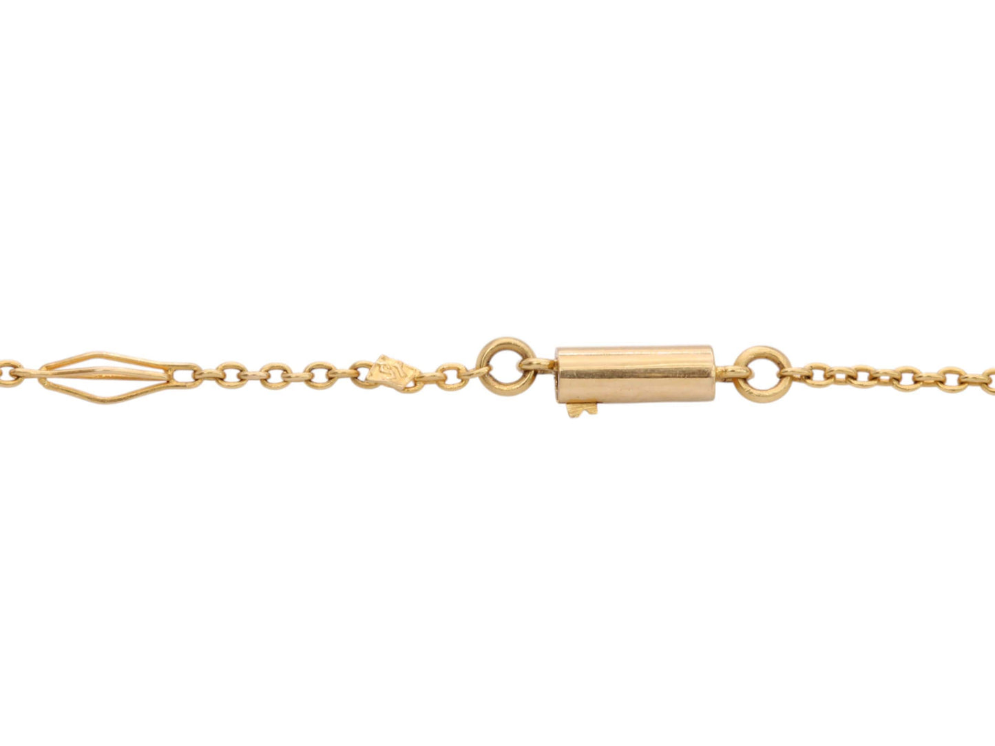 Antique 15ct Gold Fancy Link Necklace, 17.5"