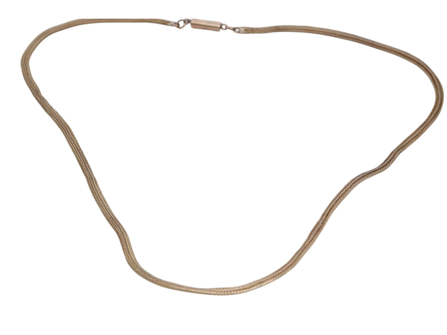 Antique 9ct Yellow Gold Foxtail Link Necklace, 16.5"