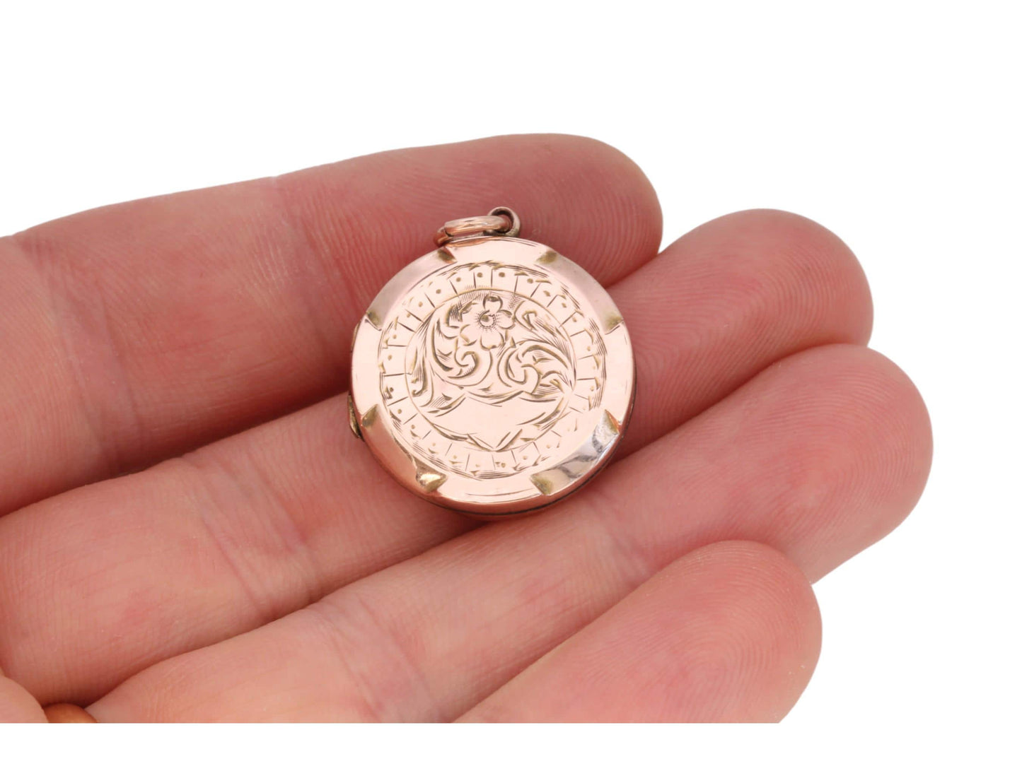 Antique 9ct Gold Forget Me Not Ivy Locket