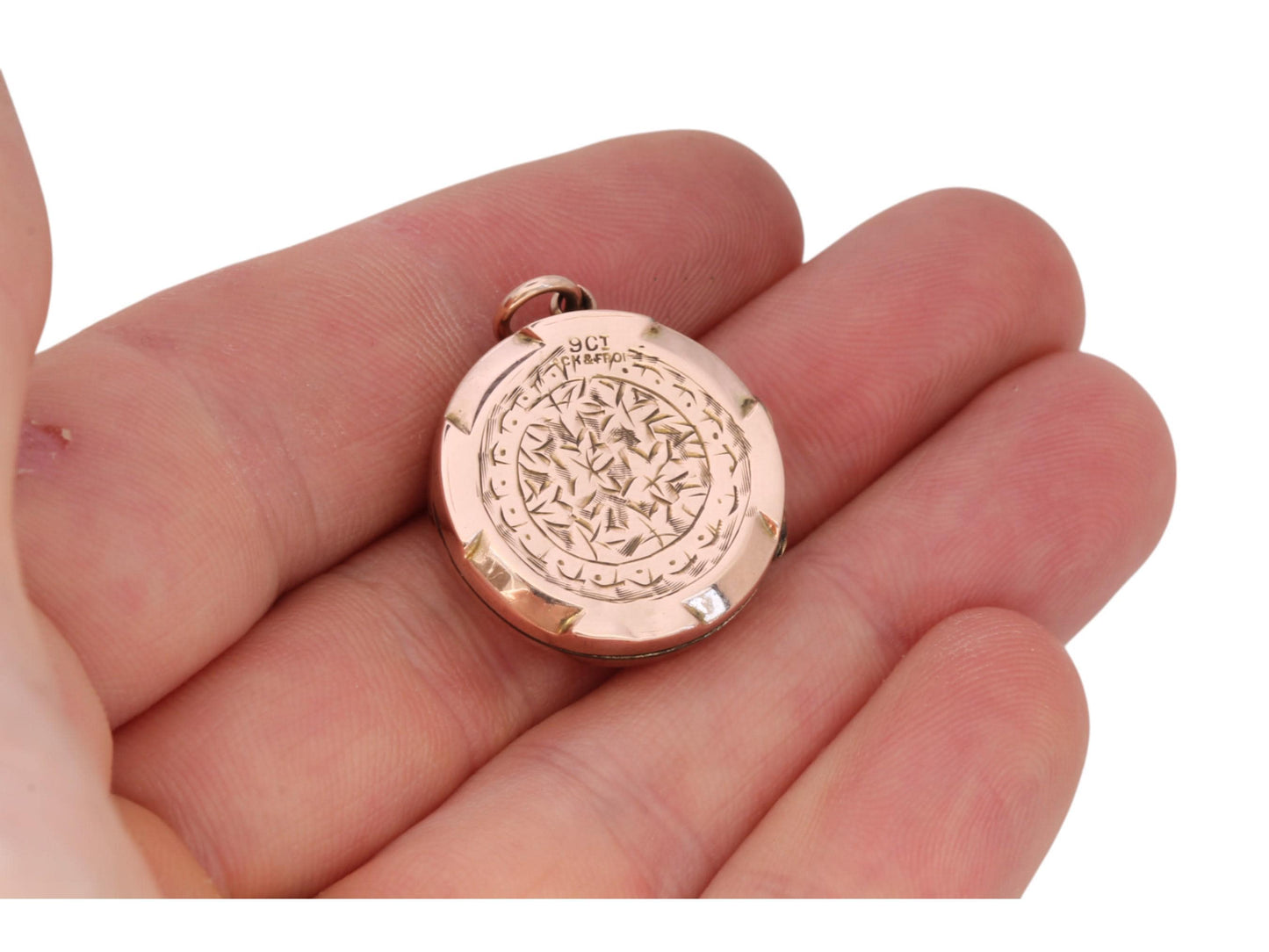 Antique 9ct Gold Forget Me Not Ivy Locket