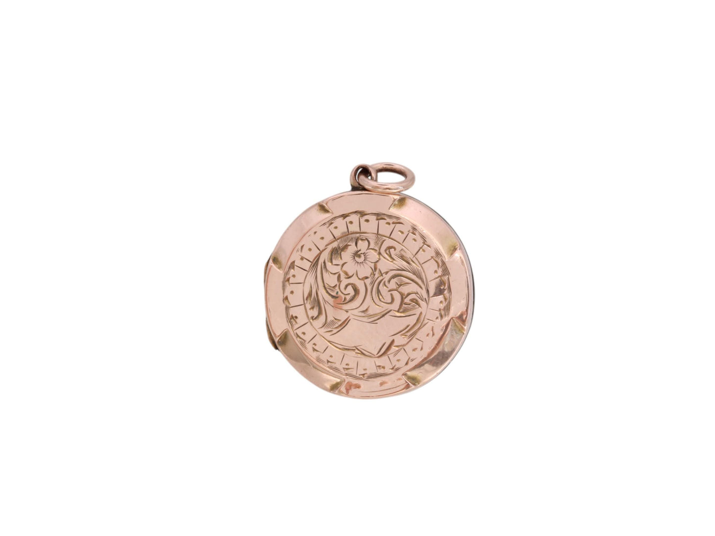 Antique 9ct Gold Forget Me Not Ivy Locket