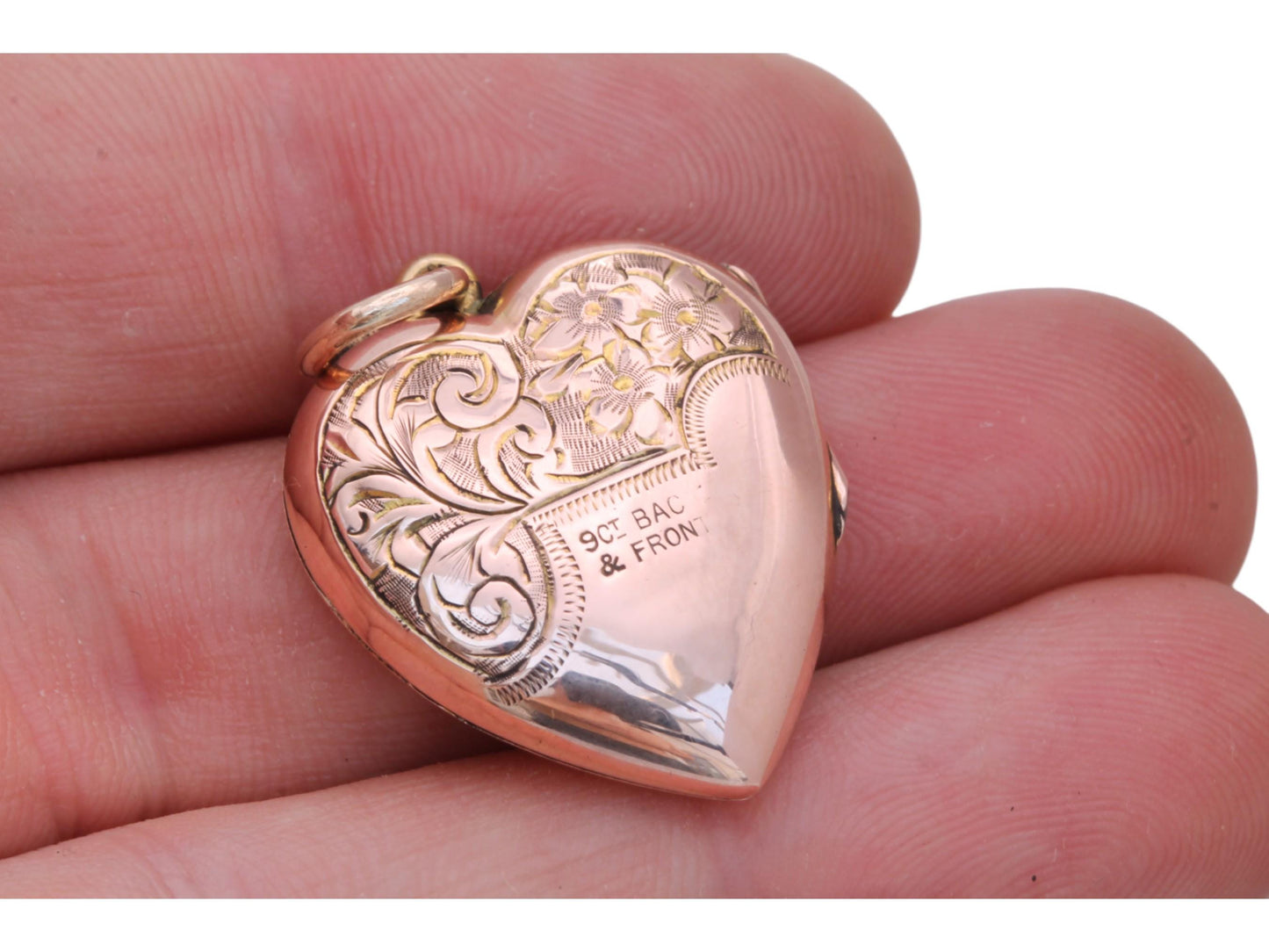 Antique 9ct Rose Gold Heart Locket