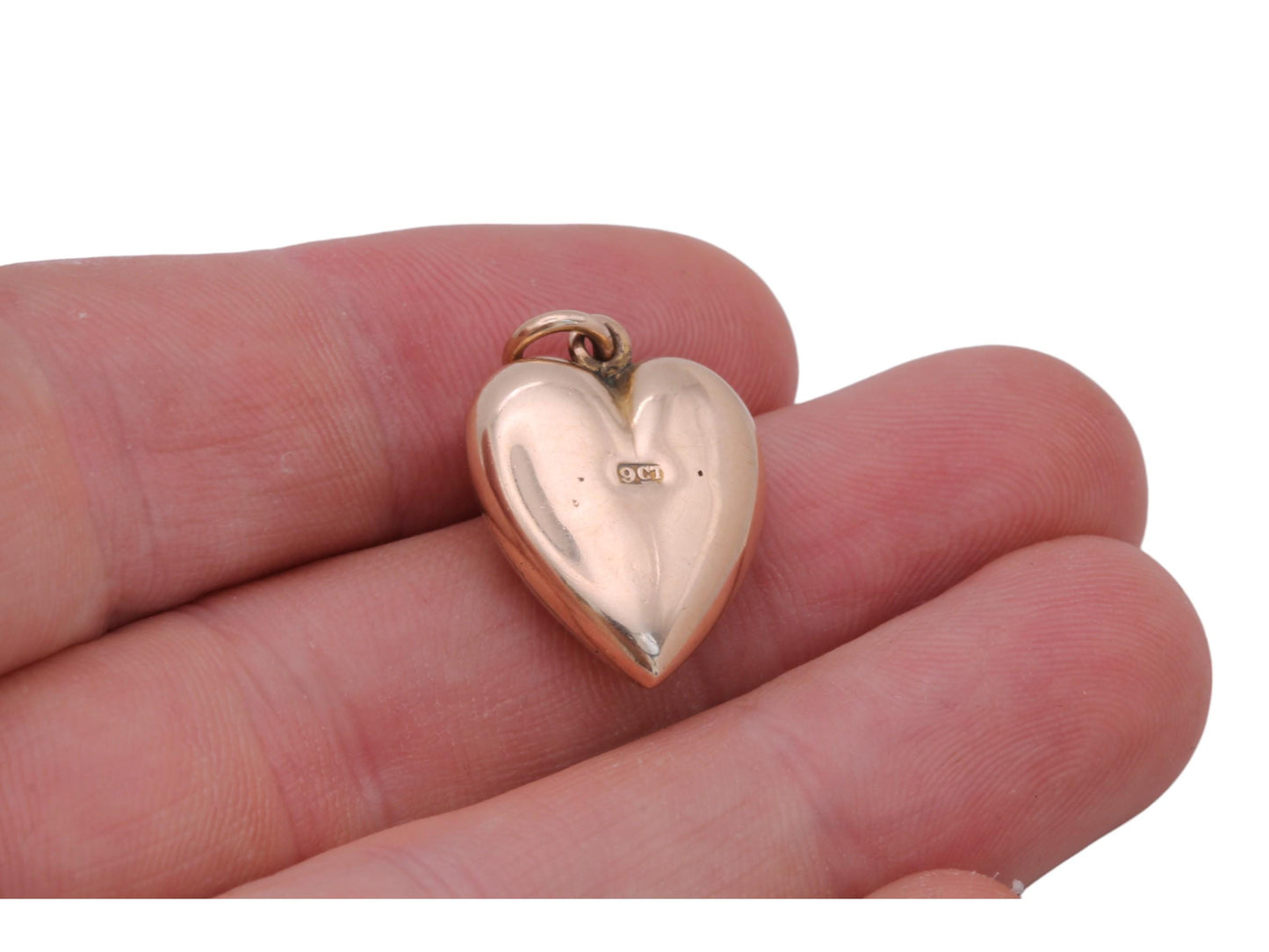 Antique-9ct-Gold-Sapphire-Heart-Pendant