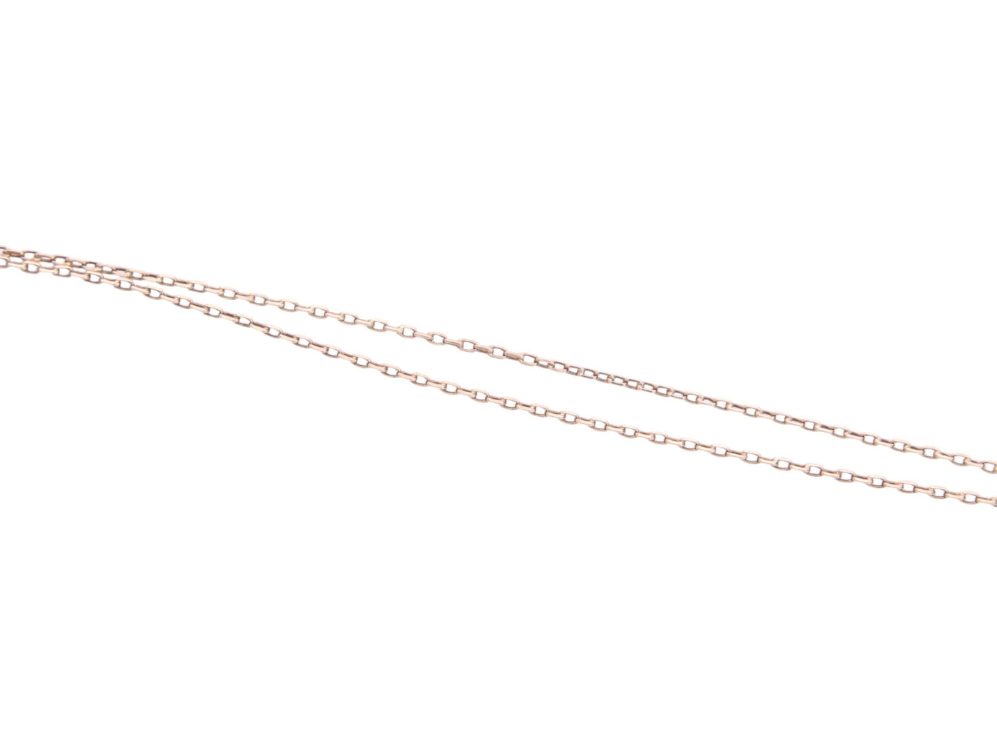Antique 9ct Gold Fine Cable Link Necklace, 21.75"