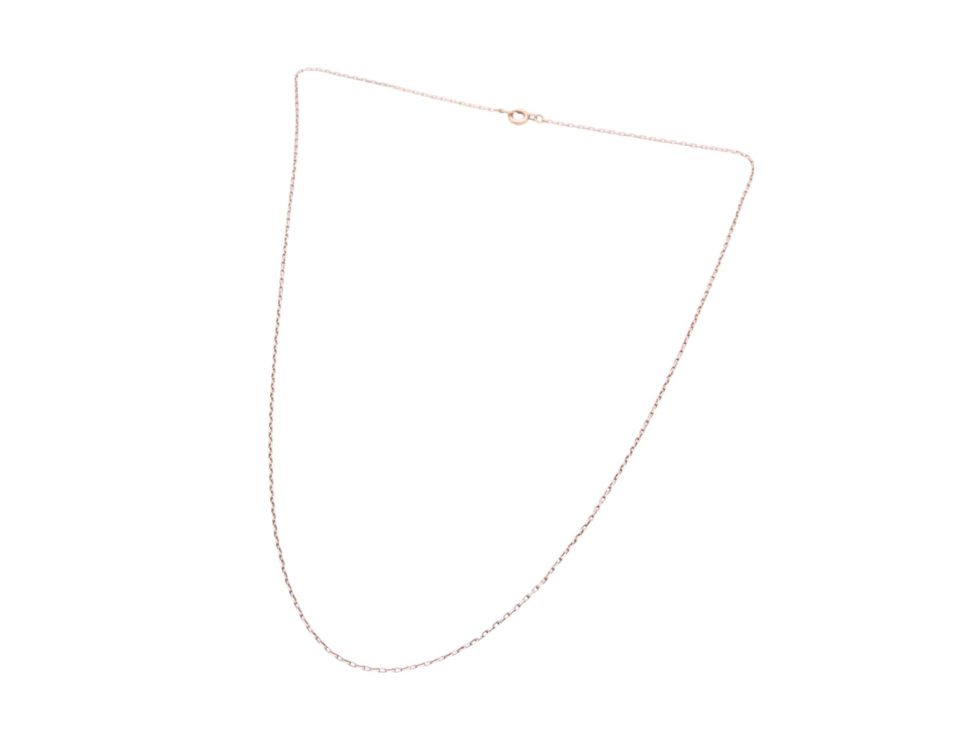 Antique-9ct-Gold-Fine-Cable-Link-Necklace,-21.75"