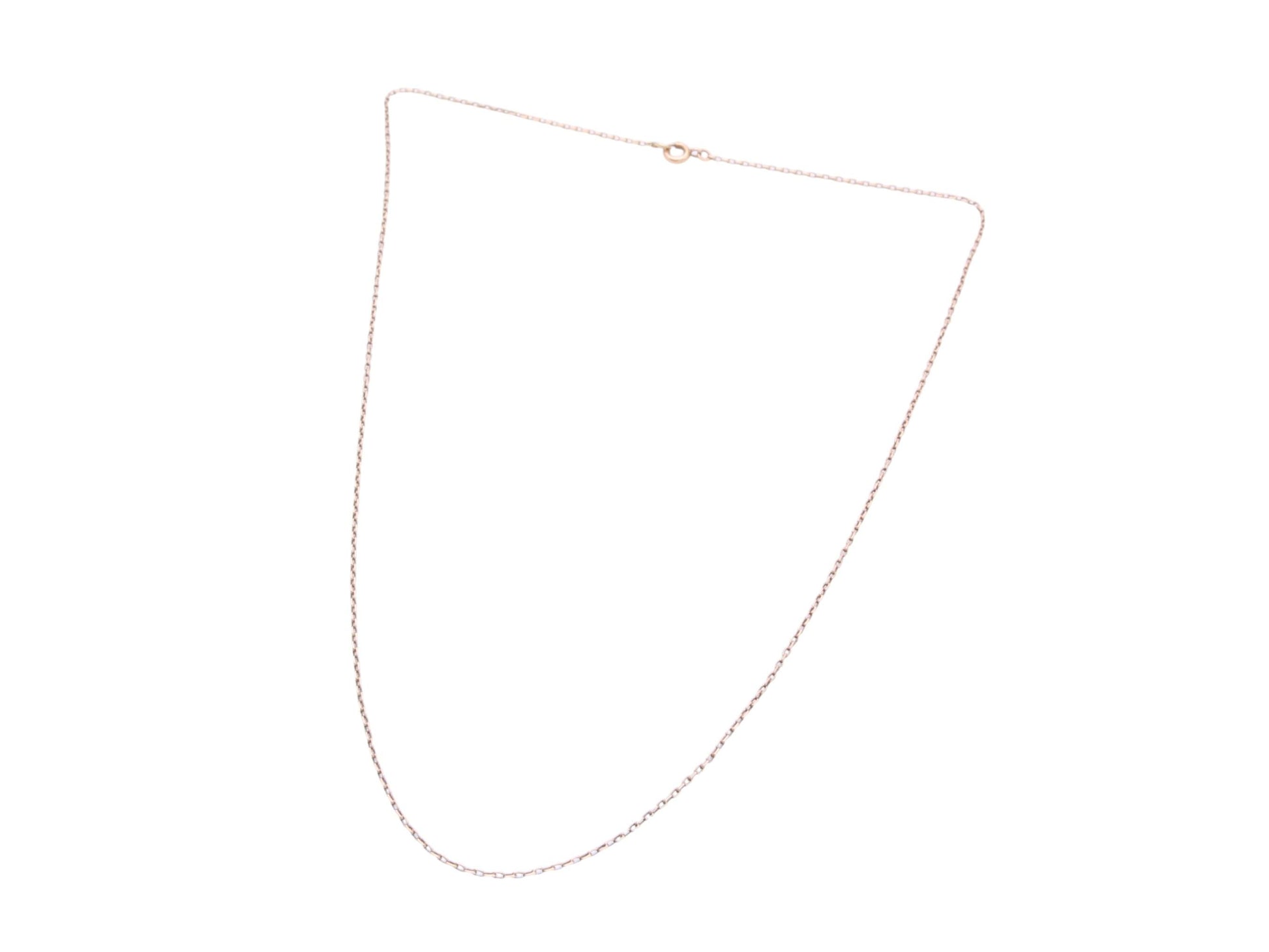 Antique-9ct-Gold-Fine-Cable-Link-Necklace,-21.75"