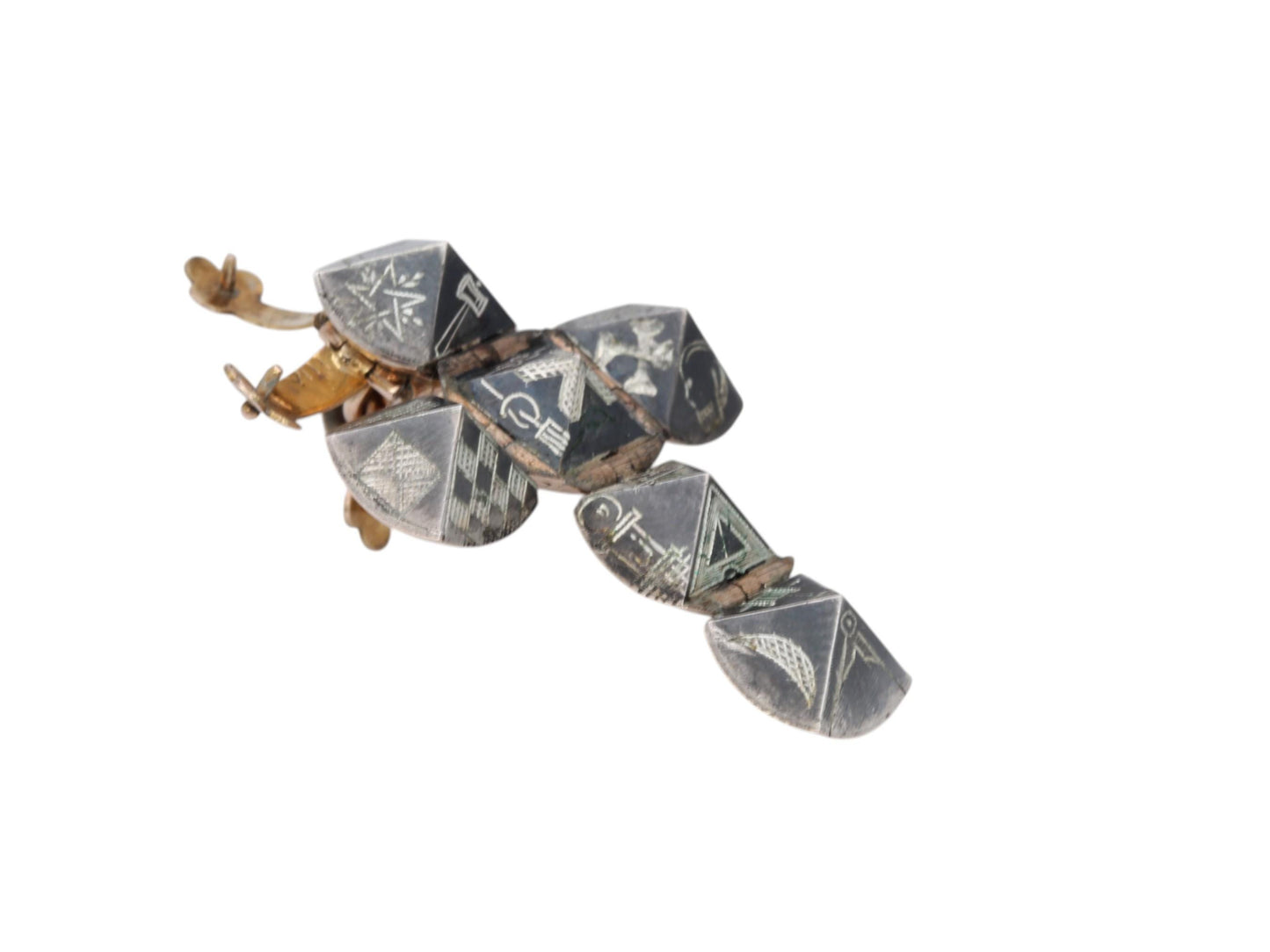 Antique 9ct Gold Masonic Opening Orb Ball Pendant