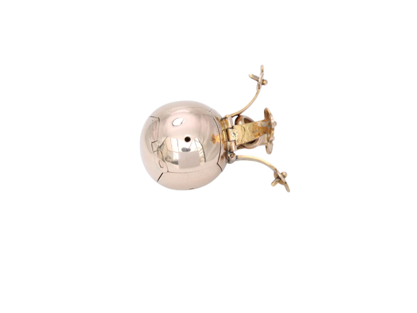 Antique 9ct Gold Masonic Opening Orb Ball Pendant