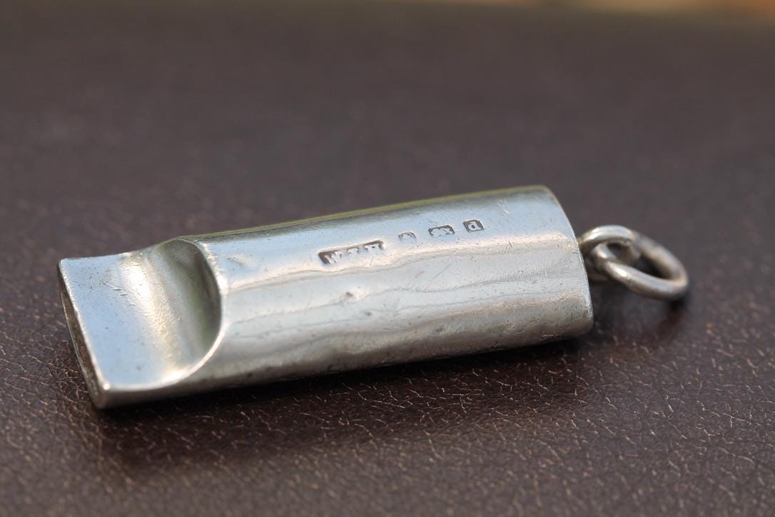 Antique-Sterling-Silver-Shamrock,-Ivy-Whistle,-1903